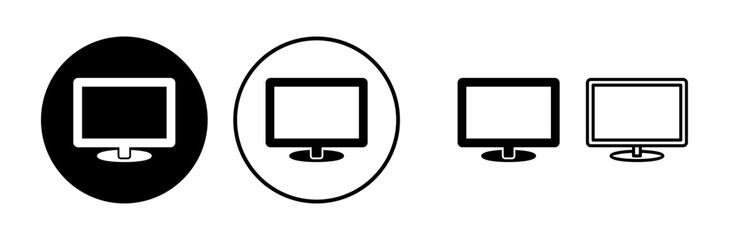 Computer icon vector. computer monitor icon.