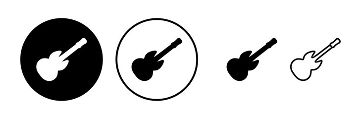 Guitar icon vector. musical instrument sign