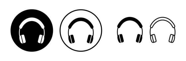 Headphone icon vector. headphones earphones icon. headset