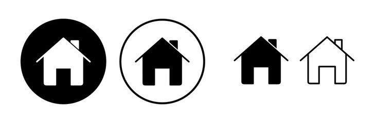 Home icon vector. House vector icon