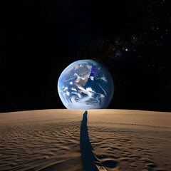 Plakat earth in space