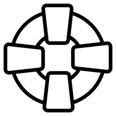 Lifebouy Line Icon