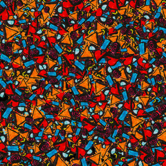 Mixed abstract colors random pattern