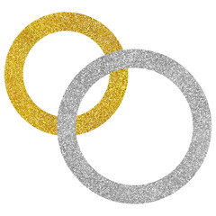  Backgrounds Materials, Round of Frame, Glitter, Silver and Gold