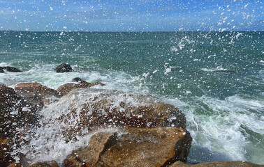 Paradise landscapes with beautiful sea and rocks