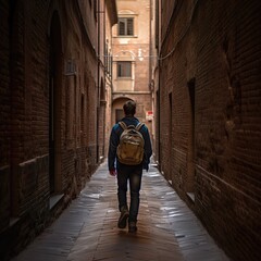 person walking in the city