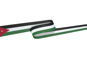 Jordan flag element design national independence day banner png
