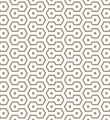 Seamless pattern with hexagons on a white background