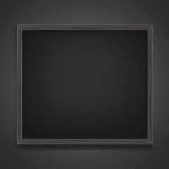 Empty Black Board With Wood Frame Illustration