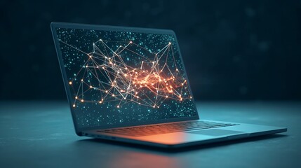 ラップトップPCとサイバーイメージ,Generative AI AI画像