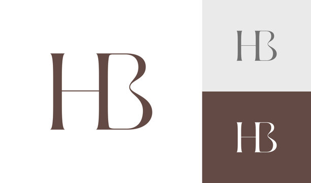 Letter HB initial monogram logo design