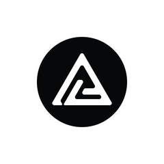 black triangle simple geometric logo vector illustration design template