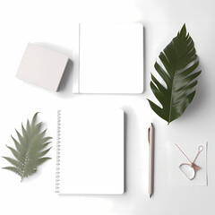 Branding Stationery Mock Up Above View Illustration