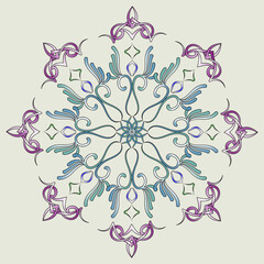 vector illustration of snowflake. beautiful winter background.
