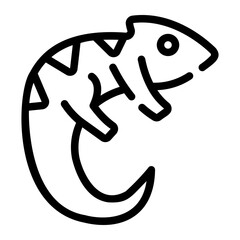 chameleon Line Icon © Barudak Lier