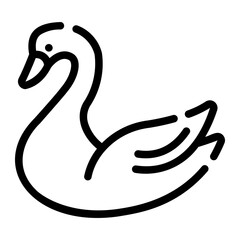 swan Line Icon