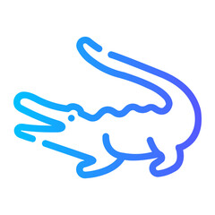 Fototapeta premium alligator Line Gradient Icon