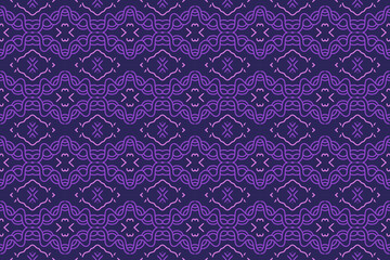 Pattern of flower and geomteric shape with purple color 