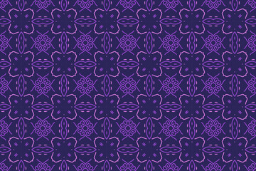 Pattern with flower texture in intricate style purple color