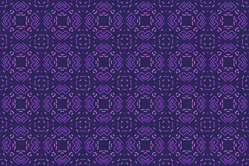 Geometric ornate design with floral pattern in seamless style.