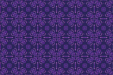 Geometric ornate design with floral pattern in seamless style.