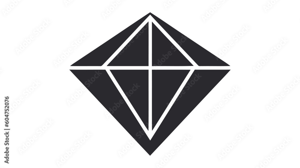 Poster vector brilliant, diamond line icon. linear style sign for mobile concept and web design