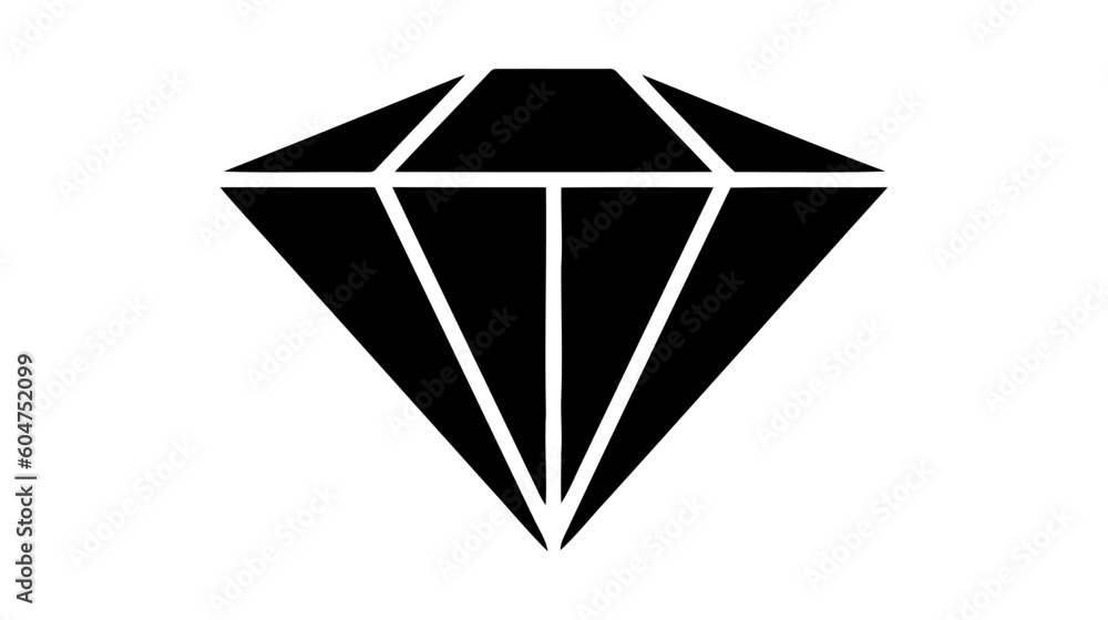 Poster vector brilliant, diamond line icon. linear style sign for mobile concept and web design