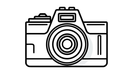 Camera icon, flat photo camera vector isolated. Modern simple snapshot photography sign