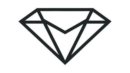 Vector brilliant, diamond line icon. linear style sign for mobile concept and web design