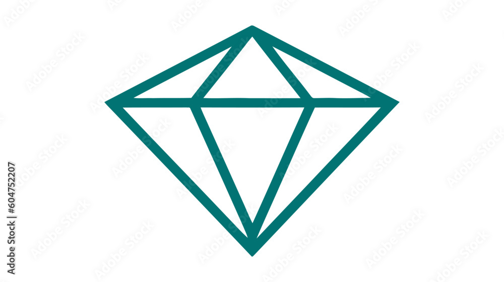 Poster vector brilliant, diamond line icon. linear style sign for mobile concept and web design