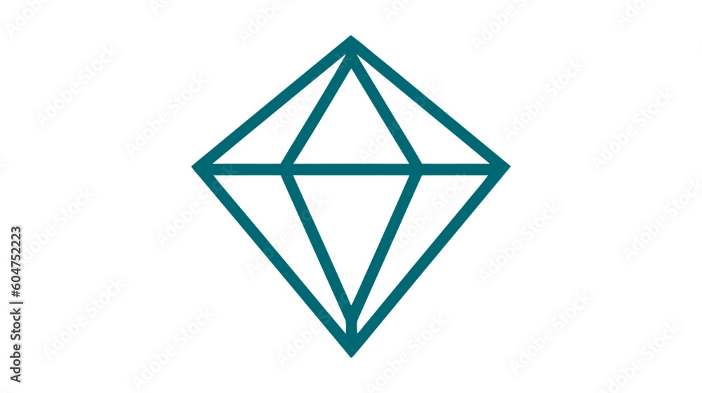 Poster vector brilliant, diamond line icon. linear style sign for mobile concept and web design