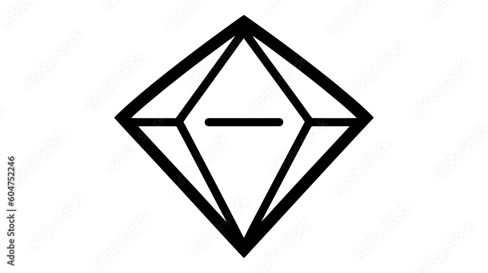 Poster vector brilliant, diamond line icon. linear style sign for mobile concept and web design