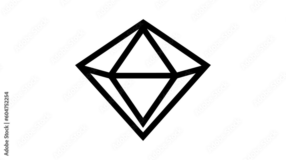 Poster vector brilliant, diamond line icon. linear style sign for mobile concept and web design