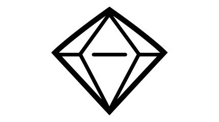 Vector brilliant, diamond line icon. linear style sign for mobile concept and web design