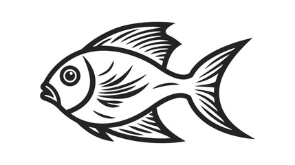 Fish vector Icon. Sea Food illustration symbol. Farm Element logo