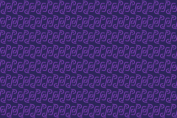 Seamless pattern of flower in ethnic style with purple color