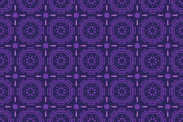 Seamless pattern with blue purple color