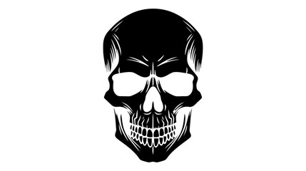 Skull and bones mortal symbol vector illustration isolated on white background