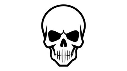 Skull and bones mortal symbol vector illustration isolated on white background