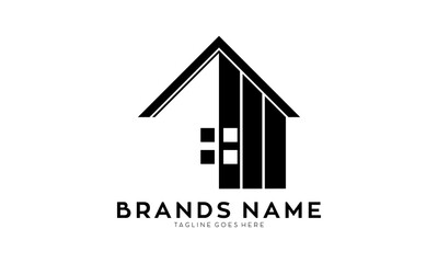 Minimalist house property vector logo