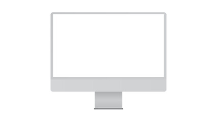 monitor imac style for PC on transparent background. PNG