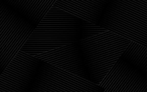 Abstract black grid background. abstract black background with diagonal lines, Gradient vector retro line pattern design. Monochrome graphic.