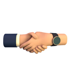 Creative Collection of 3D Shake 
Hands Icons for Your Designs