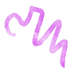 Purple Watercolor Doodle Squiggle