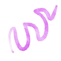 Purple Watercolor Doodle Squiggle