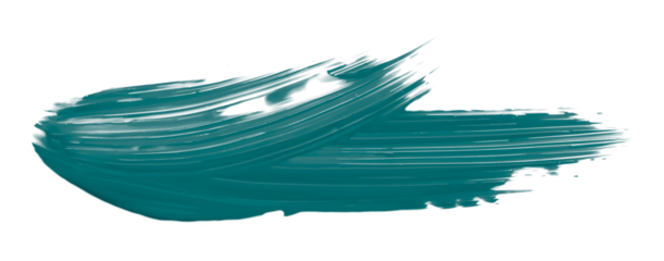 Shiny green brush watercolor painting isolated on transparent background. watercolor png