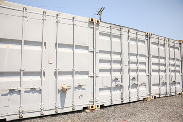 Shipping container: a symbol of global trade, efficiency, and interconnectedness, representing the movement of goods and economic globalization