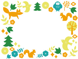 北欧風イラストのフレーム