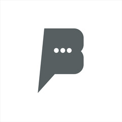 B logo modern abstract Logo is created with different thickness lines forming a stylish looking letter B. Color is black.