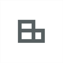 B logo modern abstract Logo is created with different thickness lines forming a stylish looking letter B. Color is black.